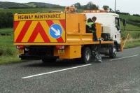 Line marking in progress